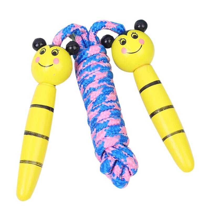 best Kids Jump Rope Adjustable Cotton Braided Skipping Rope with Wooden Handle for Boys and Girls Fitness Training Fun Toy shop online at M2K Trends for