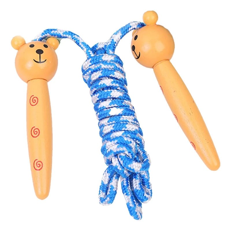 best Kids Jump Rope Adjustable Cotton Braided Skipping Rope with Wooden Handle for Boys and Girls Fitness Training Fun Toy shop online at M2K Trends for