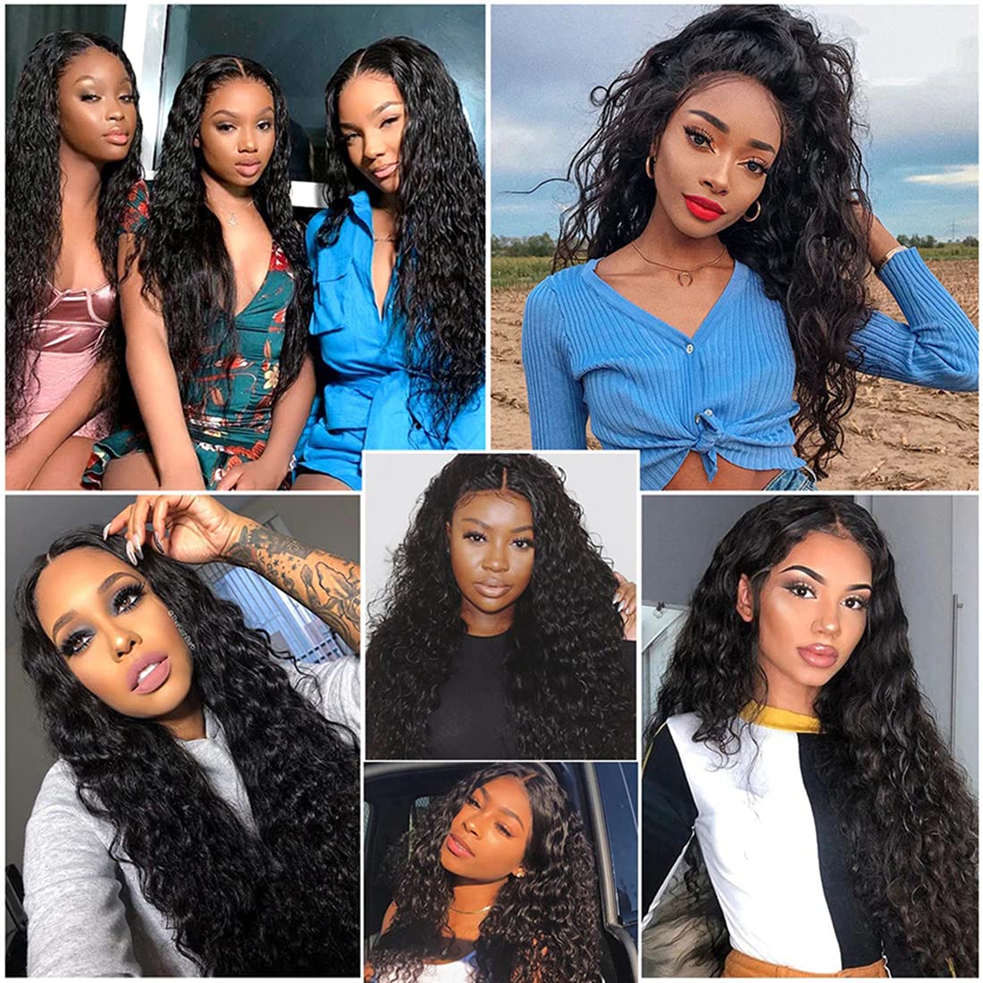 best Kinky Curly Lace Front Synthetic Wig 180% Density Natural Black Soft Other shop online at M2K Trends for