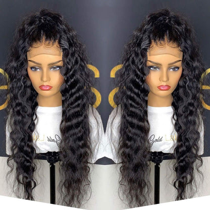 best Kinky Curly Lace Front Synthetic Wig 180% Density Natural Black Soft Other shop online at M2K Trends for