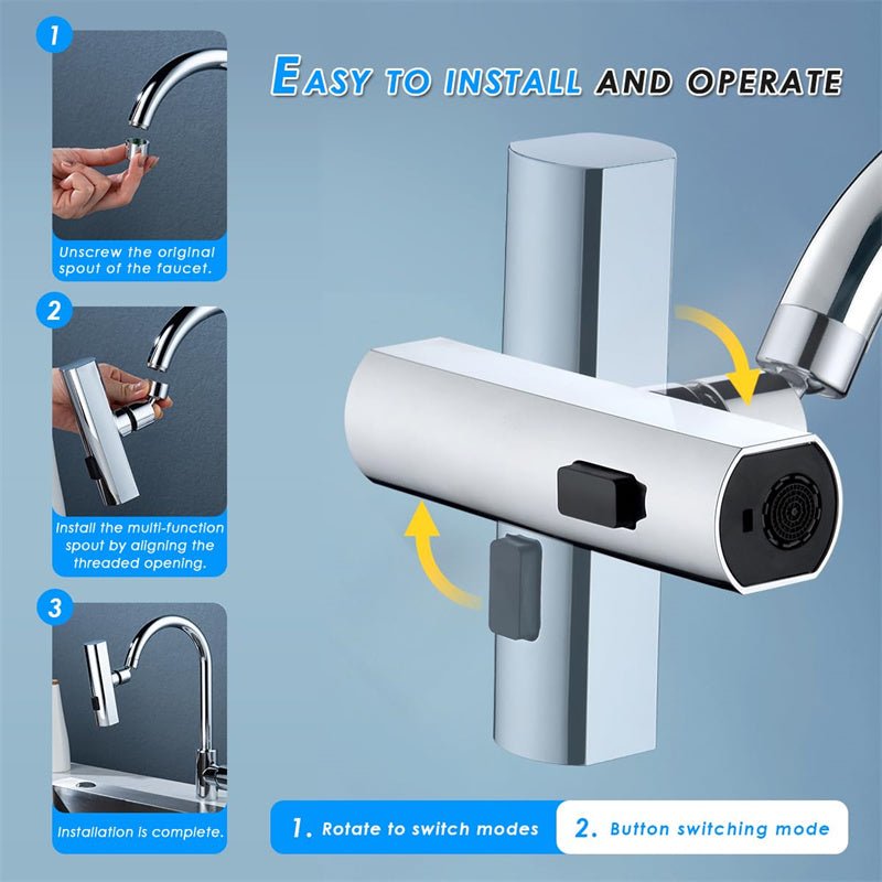 best Kitchen Faucet Waterfall Outlet Splash Proof Universal Rotating Bubbler Multifunctional Water Nozzle Extension Kitchen Gadgets 0 shop online at M2K Trends for