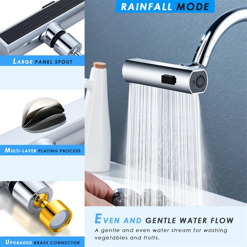 best Kitchen Faucet Waterfall Outlet Splash Proof Universal Rotating Bubbler Multifunctional Water Nozzle Extension Kitchen Gadgets 0 shop online at M2K Trends for