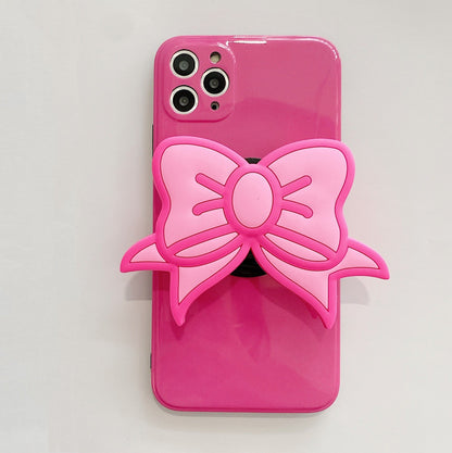 best Korea Ins Pink Bow Personality Stand Phone Case 0 shop online at M2K Trends for