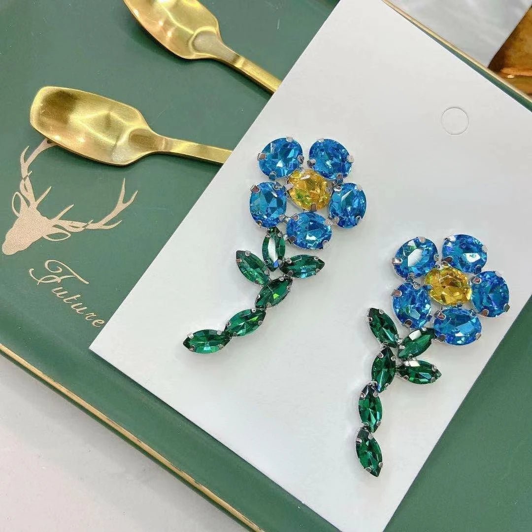 best Korean Charms Candy Color Flower Rings for Women Metal Vintage Sweet Crystal Y2K Rings Jewelry Friendship 90s 00s Style Gifts shop online at M2K Trends for