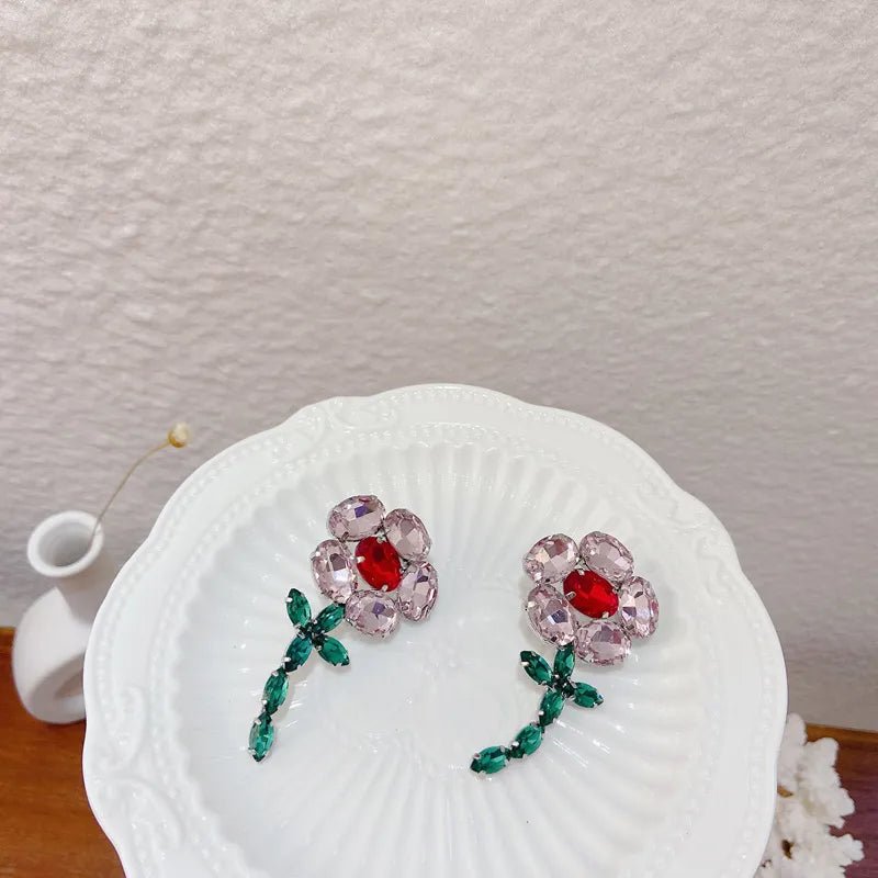 best Korean Charms Candy Color Flower Rings for Women Metal Vintage Sweet Crystal Y2K Rings Jewelry Friendship 90s 00s Style Gifts shop online at M2K Trends for