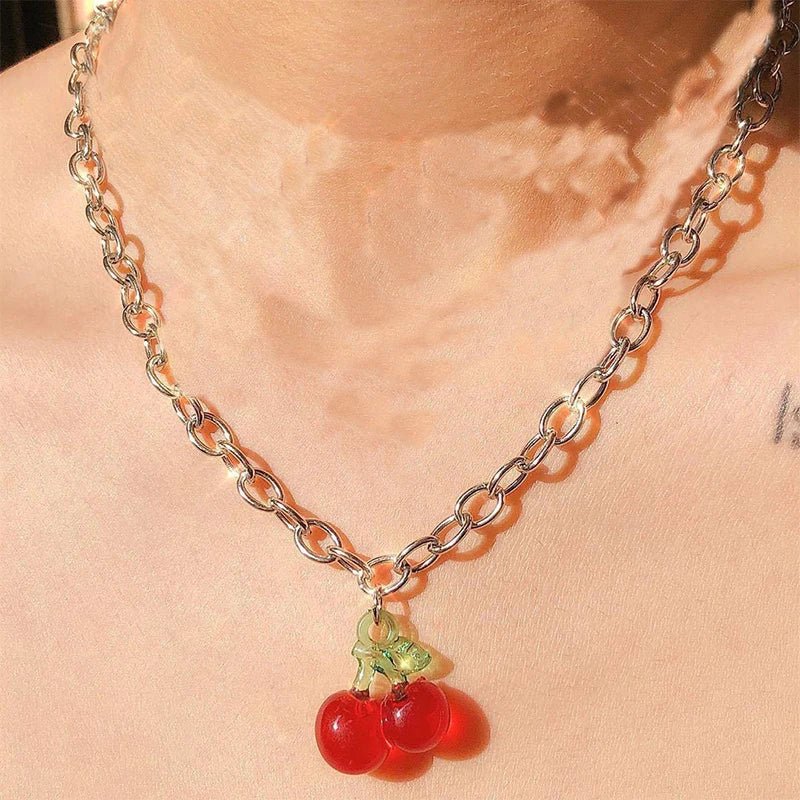 best Korean Charms Rainbow Crystal Necklace For Women Metal Vintage Y2K Choker Necklace Gossip Girls 90s Style Aesthetics Friends shop online at M2K Trends for