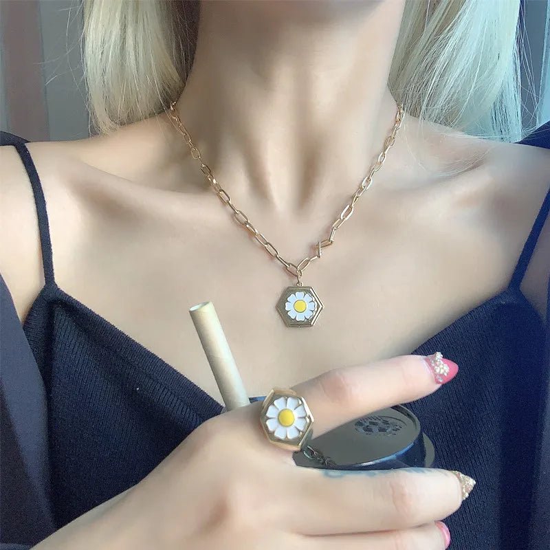 best Korean Charms Rainbow Crystal Necklace For Women Metal Vintage Y2K Choker Necklace Gossip Girls 90s Style Aesthetics Friends shop online at M2K Trends for