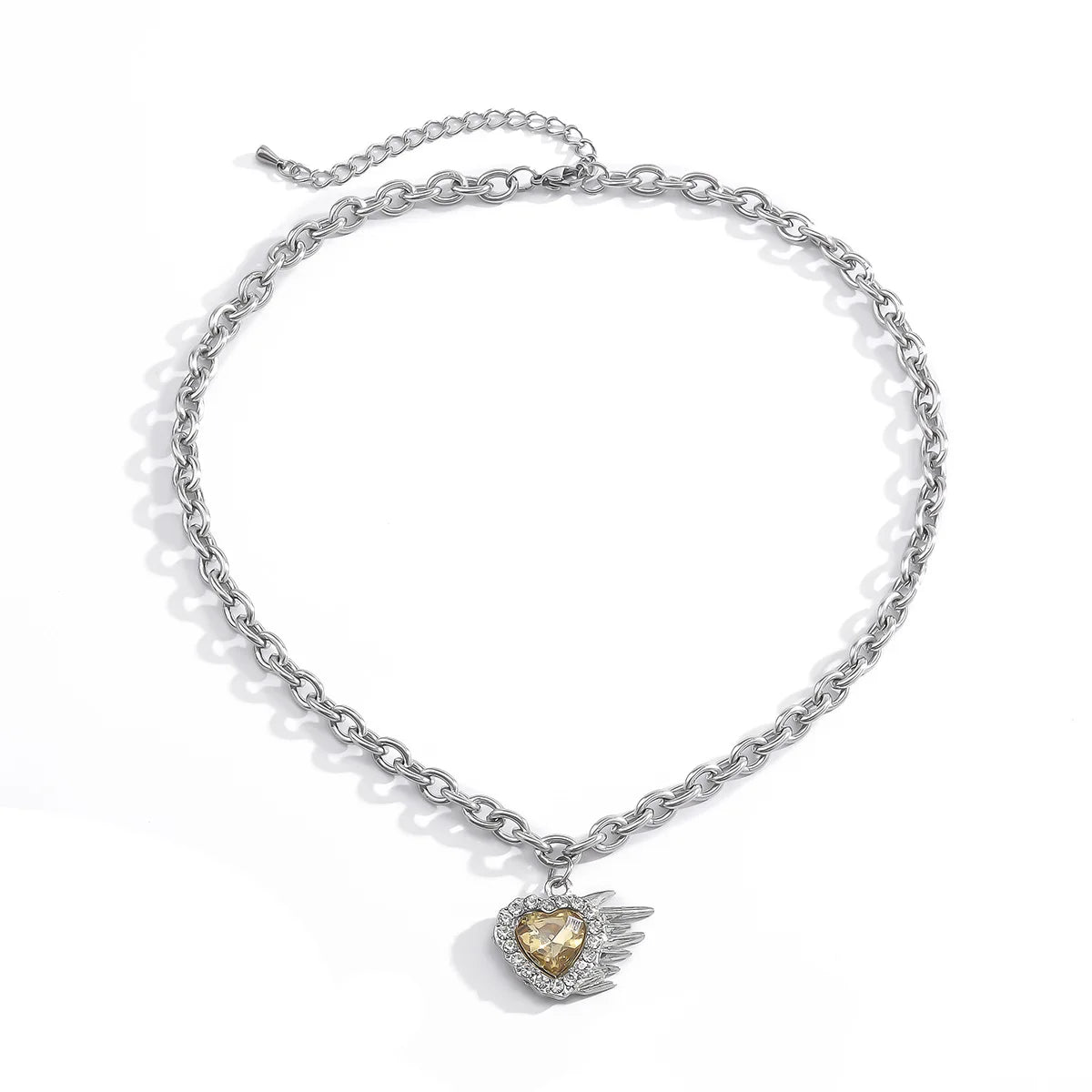 best Korean Charms Rainbow Crystal Necklace For Women Metal Vintage Y2K Choker Necklace Gossip Girls 90s Style Aesthetics Friends shop online at M2K Trends for