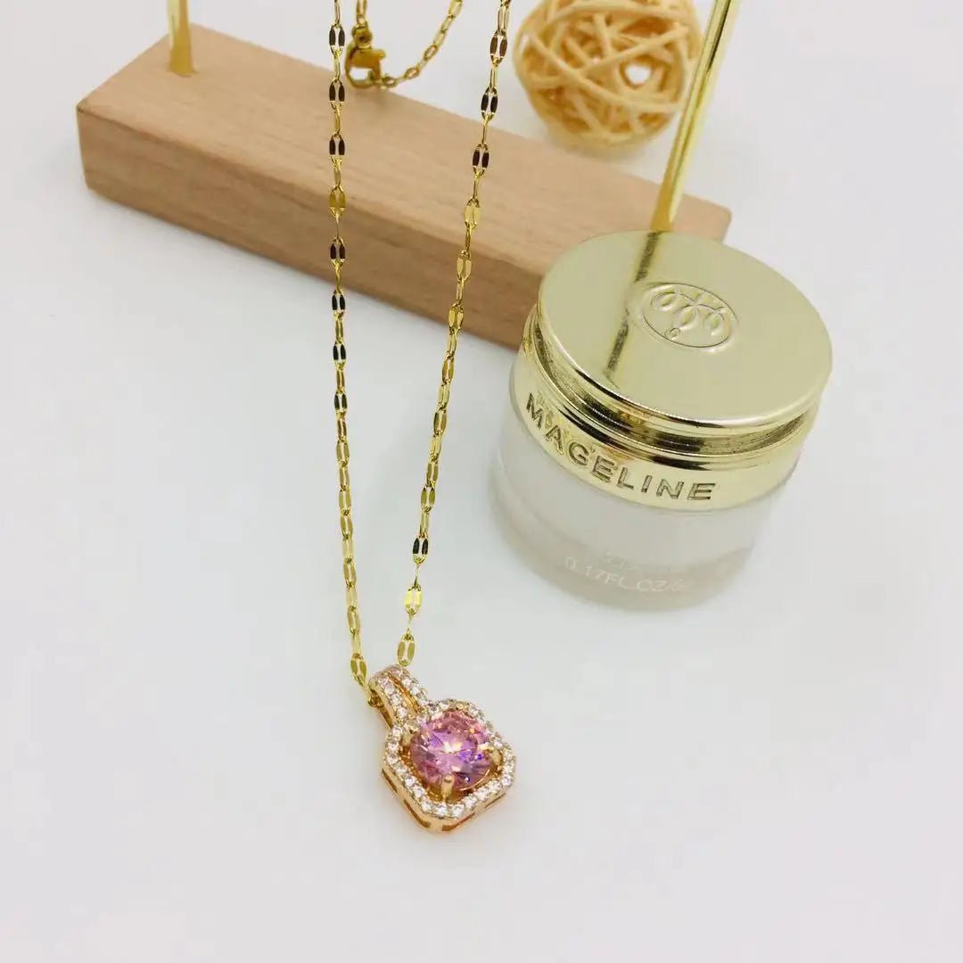 best Korean Charms Rainbow Crystal Necklace For Women Metal Vintage Y2K Choker Necklace Gossip Girls 90s Style Aesthetics Friends shop online at M2K Trends for