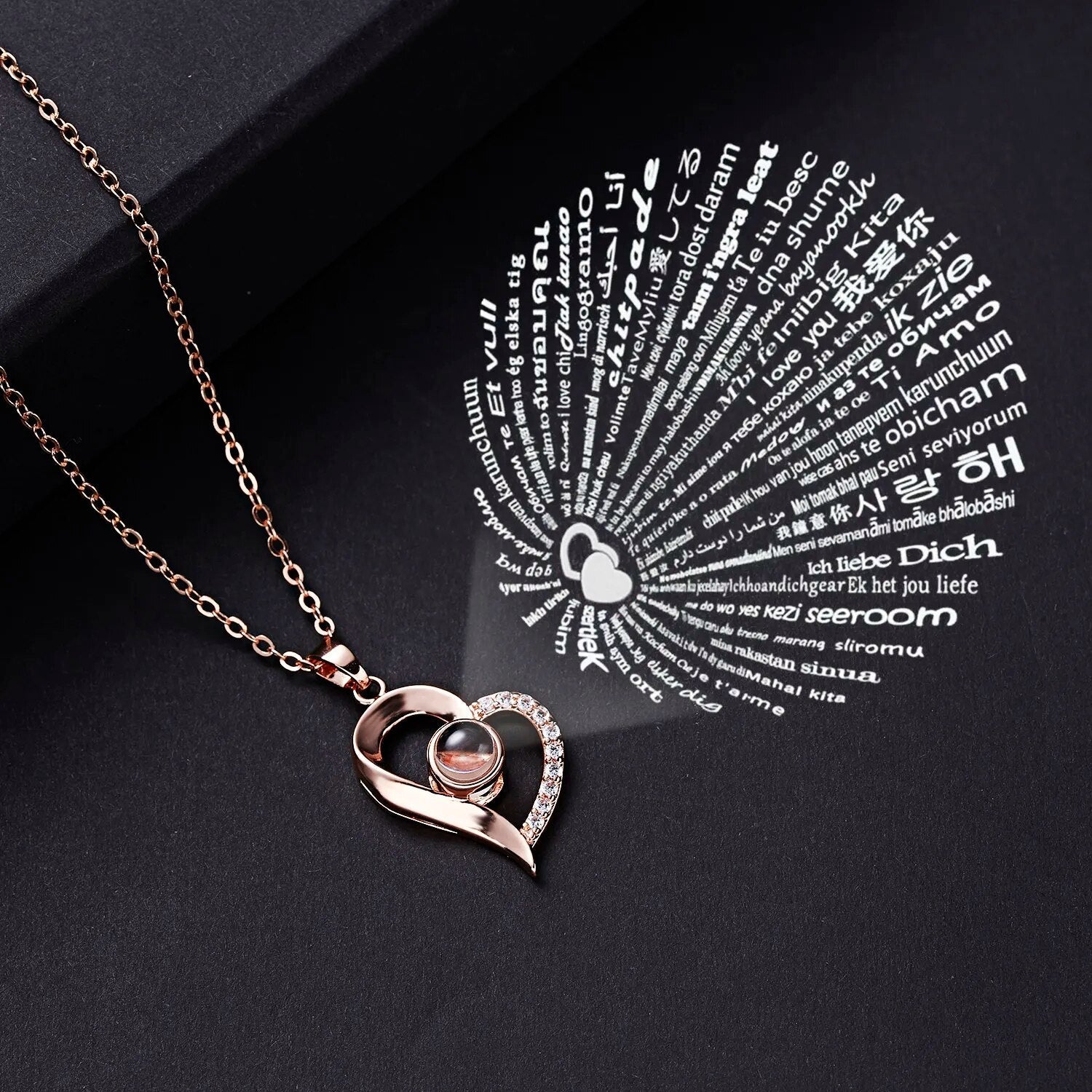 best Korean Double Layer Heart Necklace Shiny Bling Zircon For Women Clavicle Chain Elegant Charm Wedding Pendant Choker Jewelry Gift shop online at M2K Trends for