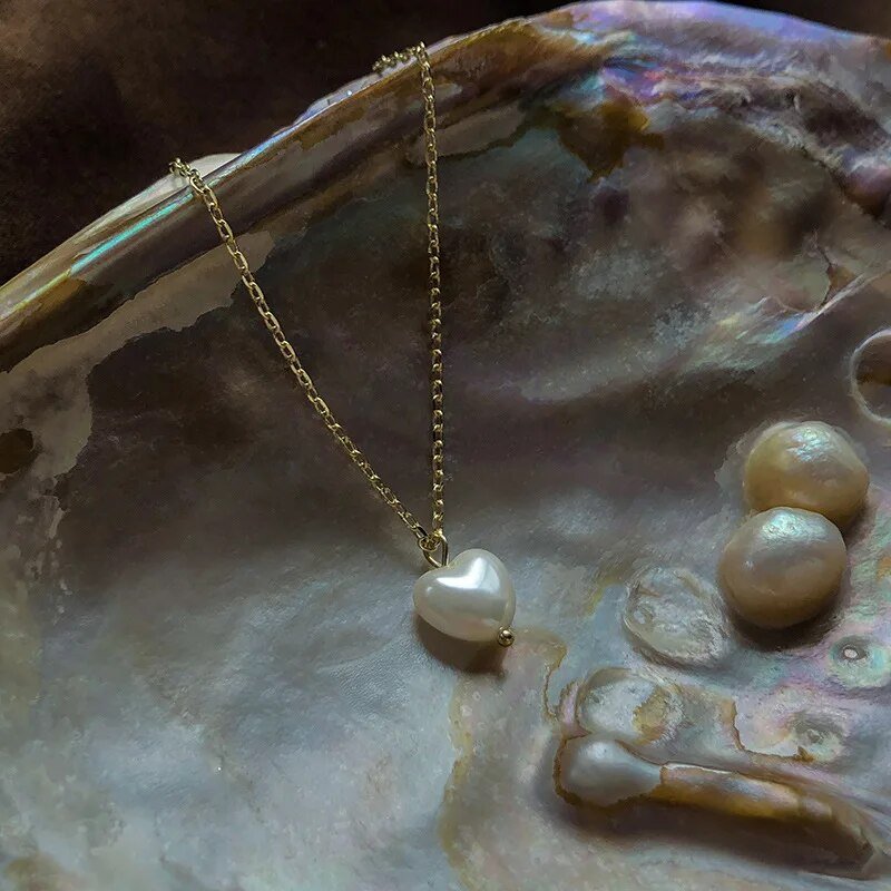 best Korean Double Layer Heart Necklace Shiny Bling Zircon For Women Clavicle Chain Elegant Charm Wedding Pendant Choker Jewelry Gift shop online at M2K Trends for