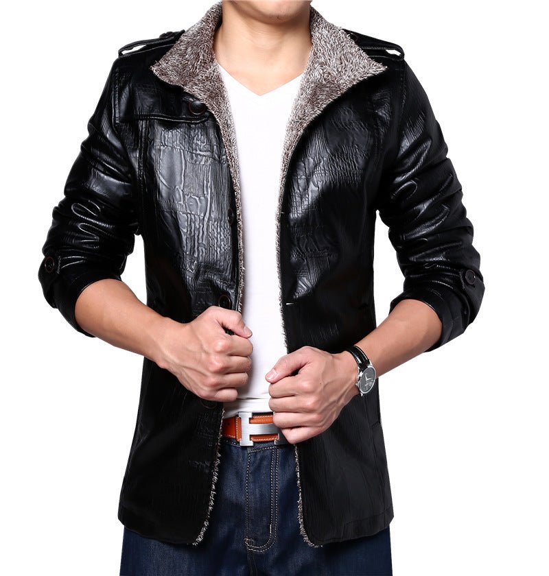 best Korean thick slim leather jacket 0 shop online at M2K Trends for