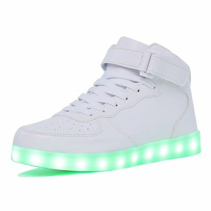 best KRIATIV Adult&Kids Boy and Girl's High Top LED Light Up Shoes Glowing Footwear shop online at M2K Trends for Children's Shoes