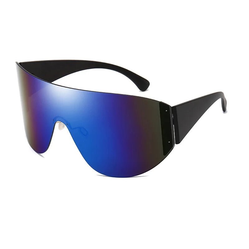 best Ladies Steampunk Goggle Sunglasses Men Oversized Trends Punk Y2k One piece Mask Sunshade Sun Glasses Female 2000'S Brand Oculos shop online at M2K Trends for