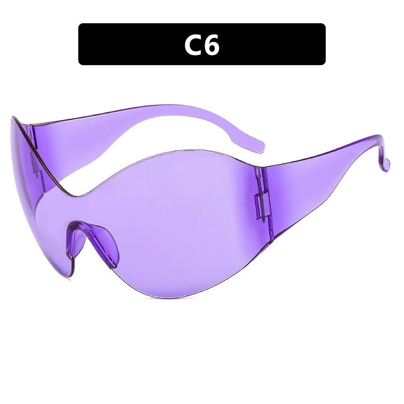 best Ladies Steampunk Goggle Sunglasses Men Oversized Trends Punk Y2k One piece Mask Sunshade Sun Glasses Female 2000'S Brand Oculos shop online at M2K Trends for