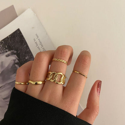 best 7pcs Fashion Jewelry Rings Set Hot Selling Metal Hollow Round Opening Women Finger Ring for Girl Lady Party Wedding Gifts Jewelry & Watches shop online at M2K Trends for Fashion Jewelry