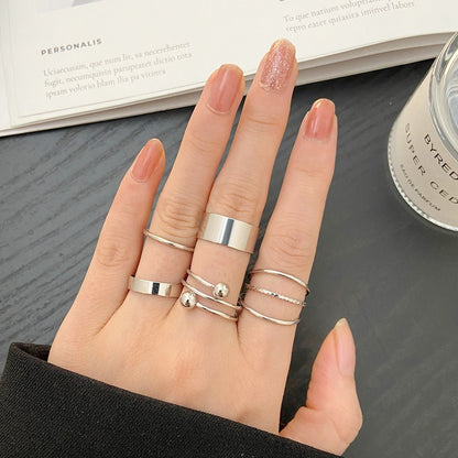 best 7pcs Fashion Jewelry Rings Set Hot Selling Metal Hollow Round Opening Women Finger Ring for Girl Lady Party Wedding Gifts Jewelry & Watches shop online at M2K Trends for Fashion Jewelry