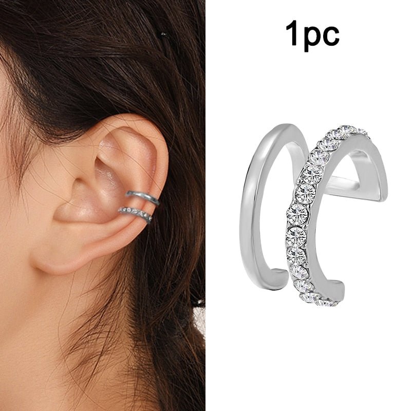 best LATS Gold Leaves Ear Cuff Black Non-Piercing Ear Clip Earrings for Women Men Fake Cartilage Earring Cuff Trend Jewelry Wholesale Jewelry & Watches shop online at M2K Trends for Fashion Jewelry