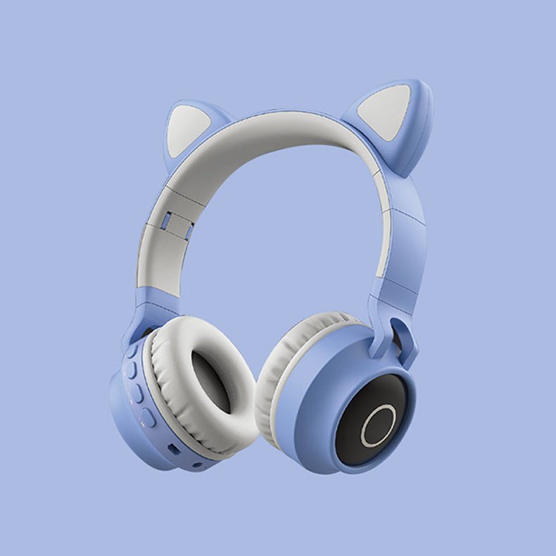 best LED Light Cat Ear Headphones Wireless Bluetooth 5.0 Headset Portable Foldable Kids Headphone With Microphone Best Gift 0 shop online at M2K Trends for Wireless