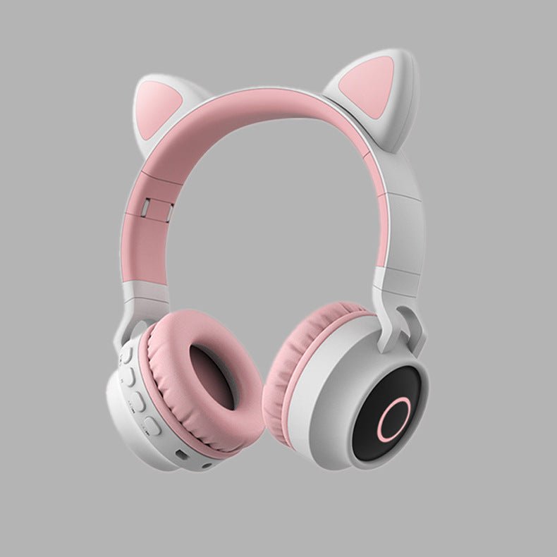 best LED Light Cat Ear Headphones Wireless Bluetooth 5.0 Headset Portable Foldable Kids Headphone With Microphone Best Gift 0 shop online at M2K Trends for Wireless