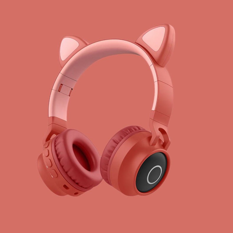 best LED Light Cat Ear Headphones Wireless Bluetooth 5.0 Headset Portable Foldable Kids Headphone With Microphone Best Gift 0 shop online at M2K Trends for Wireless