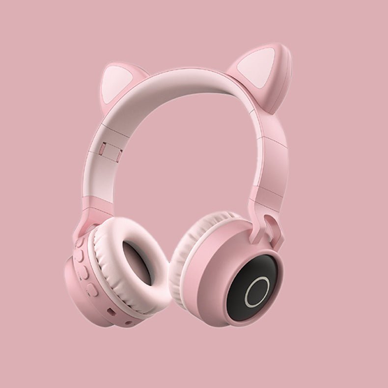 best LED Light Cat Ear Headphones Wireless Bluetooth 5.0 Headset Portable Foldable Kids Headphone With Microphone Best Gift 0 shop online at M2K Trends for Wireless