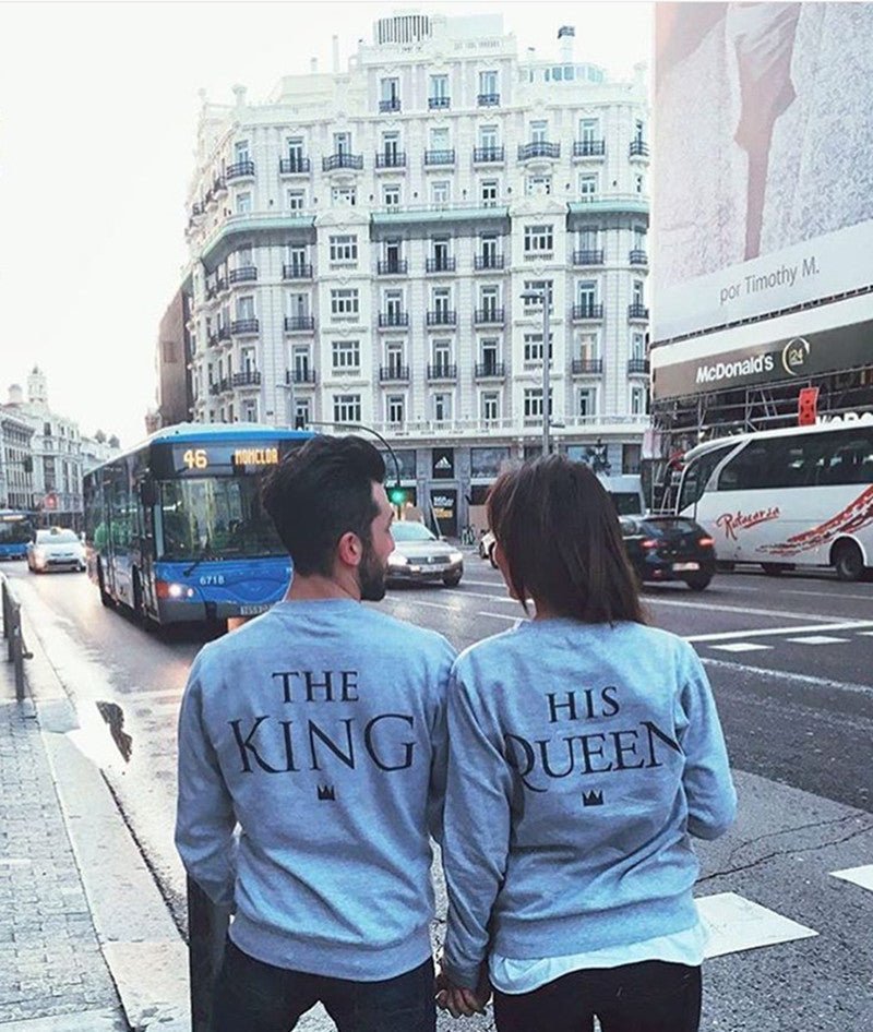 best Letter printing couple sweater sweater 0 shop online at M2K Trends for