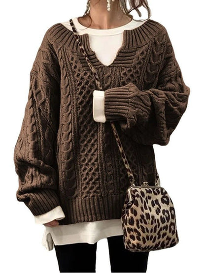 best Linen Pattern Sweater Casual Knit Sweater 0 shop online at M2K Trends for