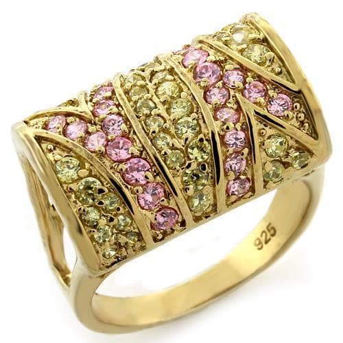 best LOAS1139 - Gold 925 Sterling Silver Ring with AAA Grade CZ in Multi Jewelry & Watches shop online at M2K Trends for $10 to $20