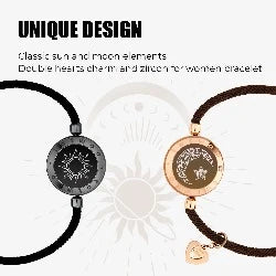 best Long Distance touch Light up&Vibrate Bracelets for Couples, Long Distance Relationship Gifts Smart Sun&Moon Love Bracelet Long Distance touch Light up&Vibrate Bracelets for Couples shop online at M2K Trends for gift