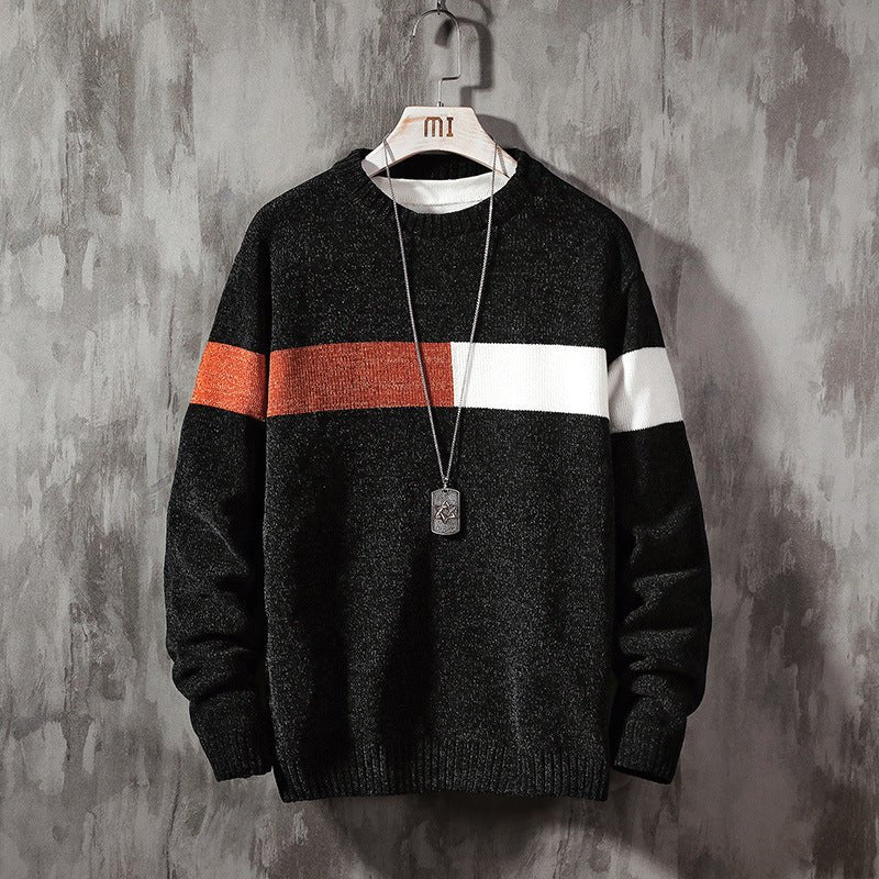best Loose-colored pullover sweater handsome sweater 0 shop online at M2K Trends for