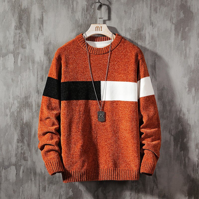 best Loose-colored pullover sweater handsome sweater 0 shop online at M2K Trends for