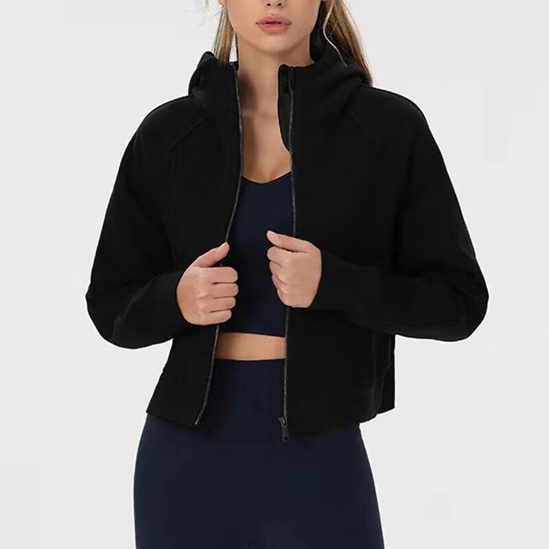 best Lulu's Hooded Zippered Sweater Coat With Free Shipping Promotion in Winter New Fashion and Leisure With Embroidered Logo. shop online at M2K Trends for