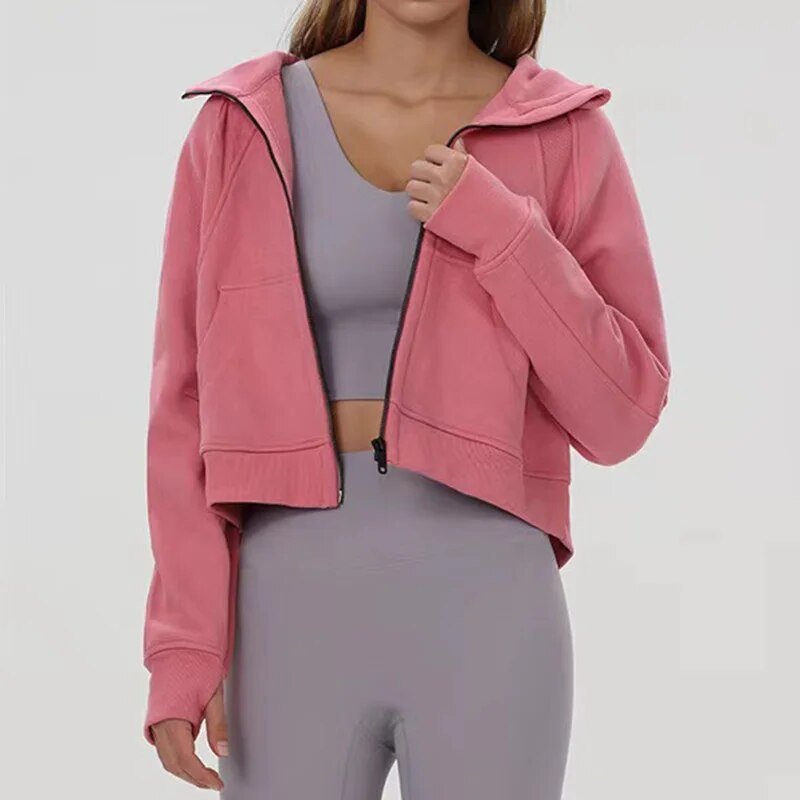 best Lulu's Hooded Zippered Sweater Coat With Free Shipping Promotion in Winter New Fashion and Leisure With Embroidered Logo. shop online at M2K Trends for