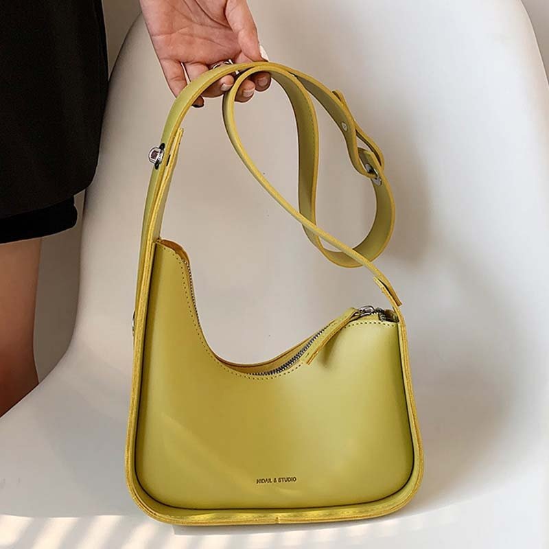 best Luxury Crossbody Bags For Women 2021 Leather Lemon Color Shoulder Bag Women Casual Satchels Wide Straps Fashion Bag Handbag 0 shop online at M2K Trends for
