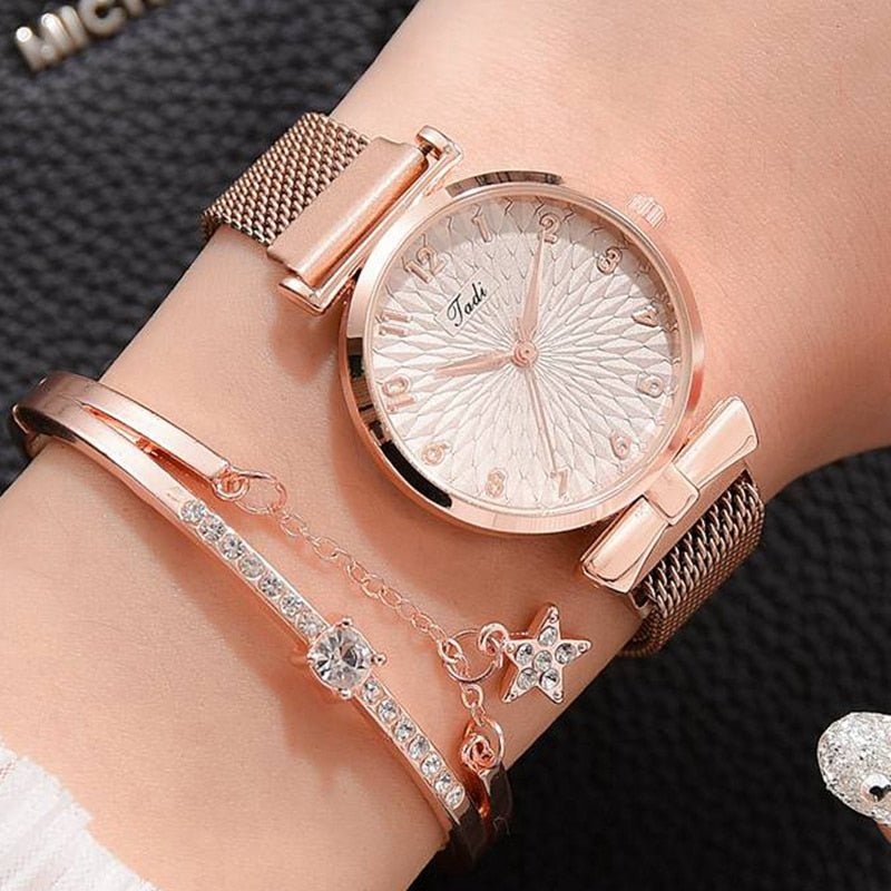 best Luxury Women Bracelet Quartz Watches For Women Magnetic Watch Ladies Sports Dress Pink Dial Wrist Watch Clock Relogio Feminino 0 shop online at M2K Trends for