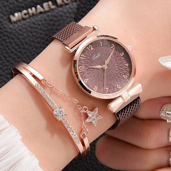 best Luxury Women Bracelet Quartz Watches For Women Magnetic Watch Ladies Sports Dress Pink Dial Wrist Watch Clock Relogio Feminino 0 shop online at M2K Trends for