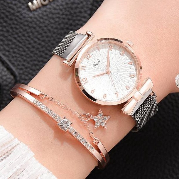 best Luxury Women Bracelet Quartz Watches For Women Magnetic Watch Ladies Sports Dress Pink Dial Wrist Watch Clock Relogio Feminino 0 shop online at M2K Trends for