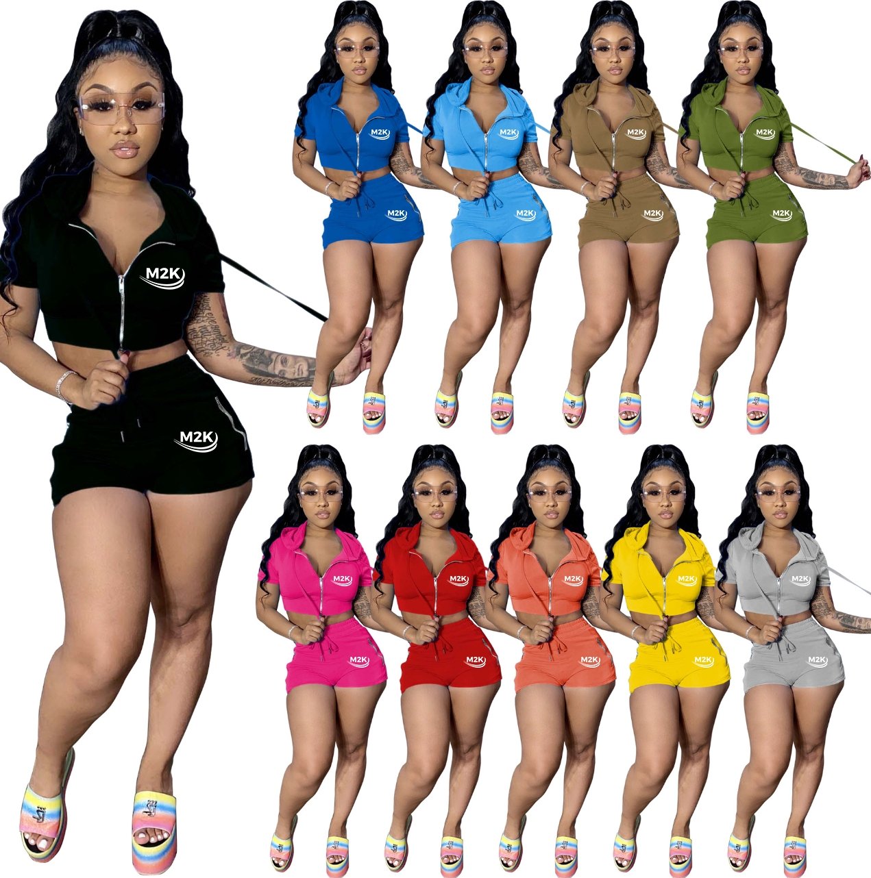 best M2K Women`s Shorts Set Casual Solid Color Hoodie Shorts Sweat Suits Party Sport Running Biker 2 Piece Short Set Ladies Hoodie Ladies shop online at M2K Trends for Women`s Shorts Set Casual Solid Color Hoodie