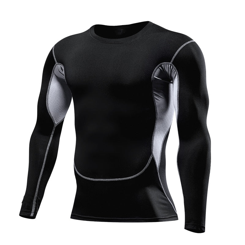 best Men Compression Running T Shirt Fitness Tight Long Sleeve Sport Tshirt Training Jogging Shirts Gym Sportswear Quick Dry Rashgard 0 shop online at M2K Trends for