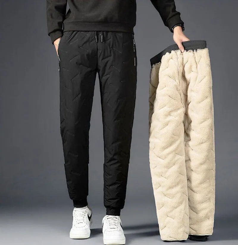 best Men Winter Warm Lambswool Thicken Sweatpants Men Outdoors Leisure Windproof Jogging Pants Brand High Quality Trousers Men shop online at M2K Trends for
