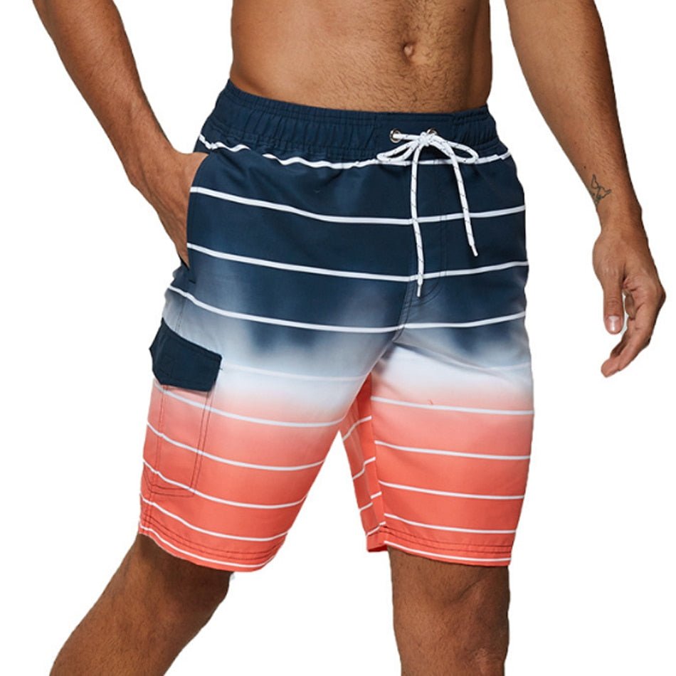 best Men&#39;s Shorts Casual Cotton Workout Short Pants Drawstring Beach Shorts With Pockets Swim Trunks Stripe Plus size Beach Shorts 0 shop online at M2K Trends for