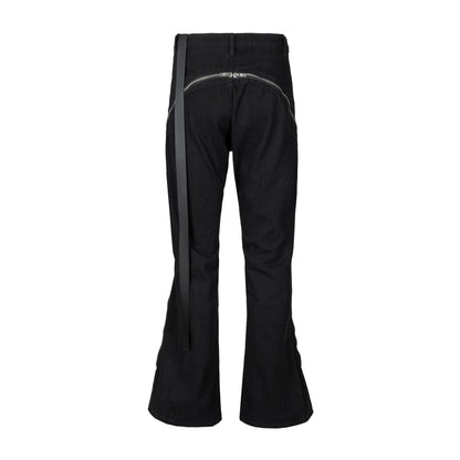 best Men's Autumn And Winter Spiral Track Large Zipper Black Jeans 0 shop online at M2K Trends for