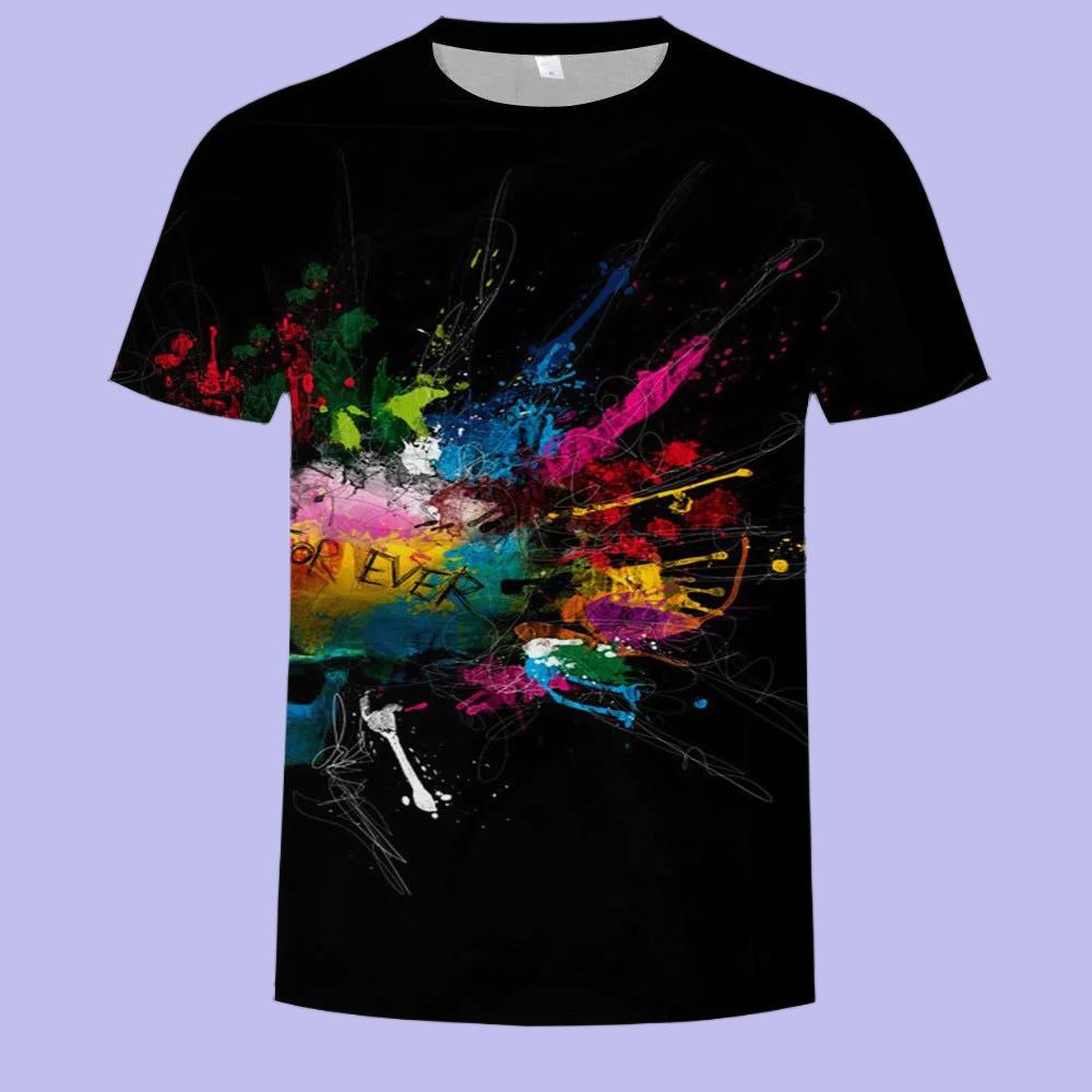 best Mens Fashion Casual Digital Print Crew Neck T-shirt 0 shop online at M2K Trends for