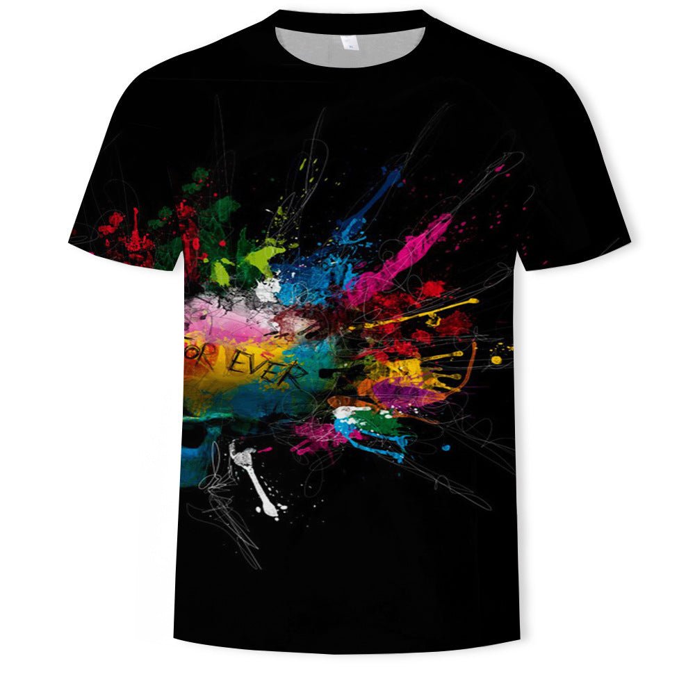 best Mens Fashion Casual Digital Print Crew Neck T-shirt 0 shop online at M2K Trends for