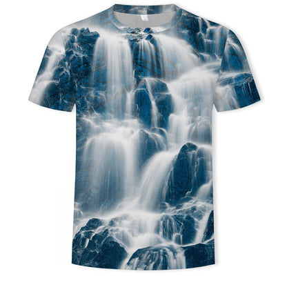 best Mens Fashion Casual Digital Print Crew Neck T-shirt 0 shop online at M2K Trends for