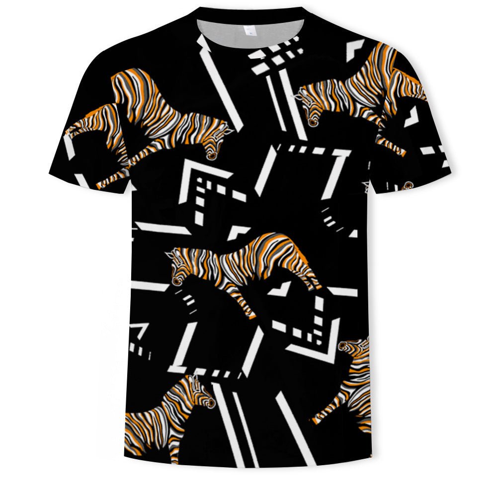 best Mens Fashion Casual Digital Print Crew Neck T-shirt 0 shop online at M2K Trends for