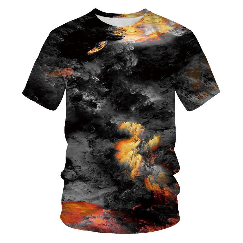 best Mens Fashion Casual Digital Print Crew Neck T-shirt 0 shop online at M2K Trends for