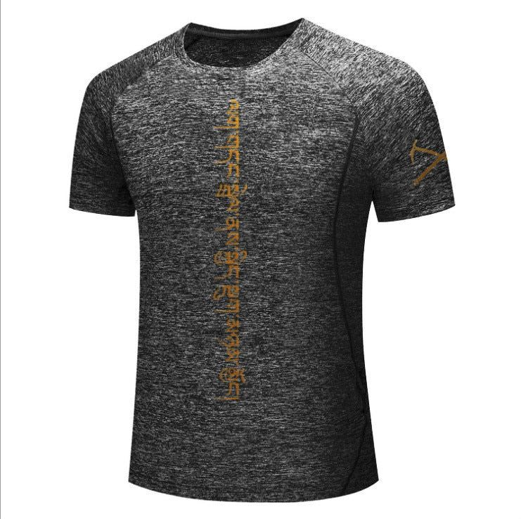 best Men's Fashion Running Fitness Training Tight Stretch Breathable Short Sleeve T-Shirt 0 shop online at M2K Trends for