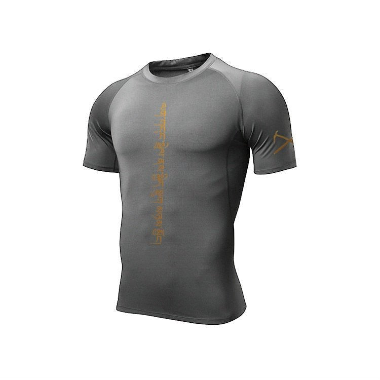 best Men's Fashion Running Fitness Training Tight Stretch Breathable Short Sleeve T-Shirt 0 shop online at M2K Trends for